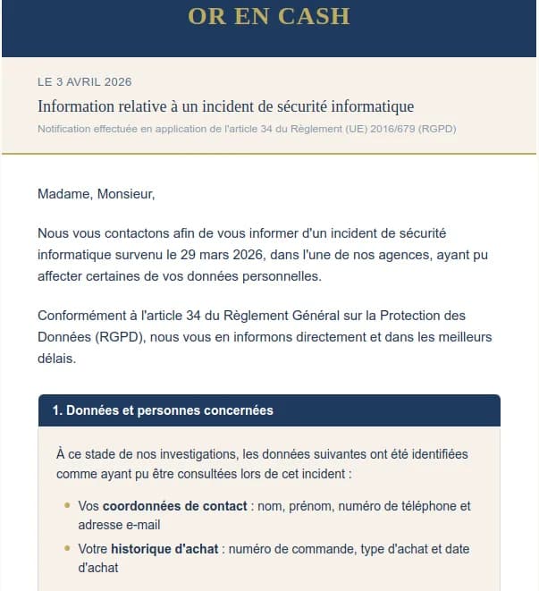 Preuve de fuite du 3 avril 2026