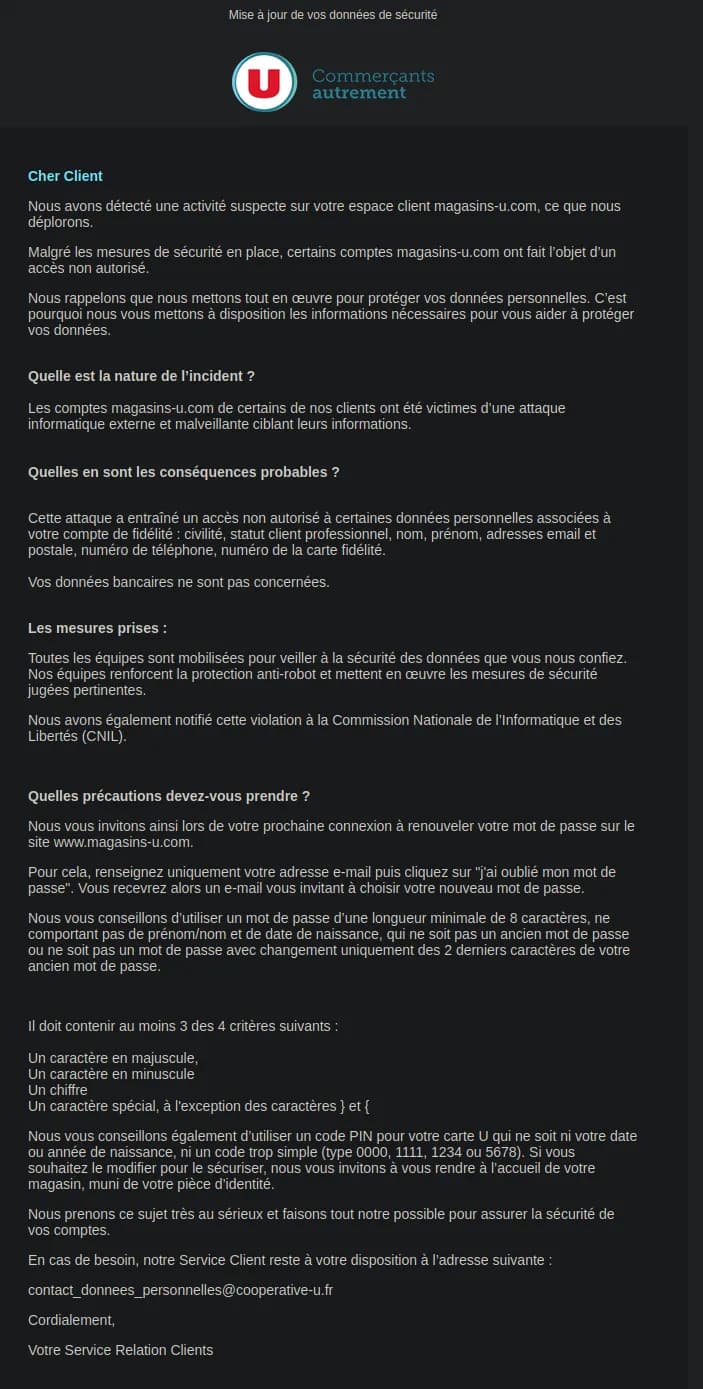 Preuve de fuite du 24 avril 2026